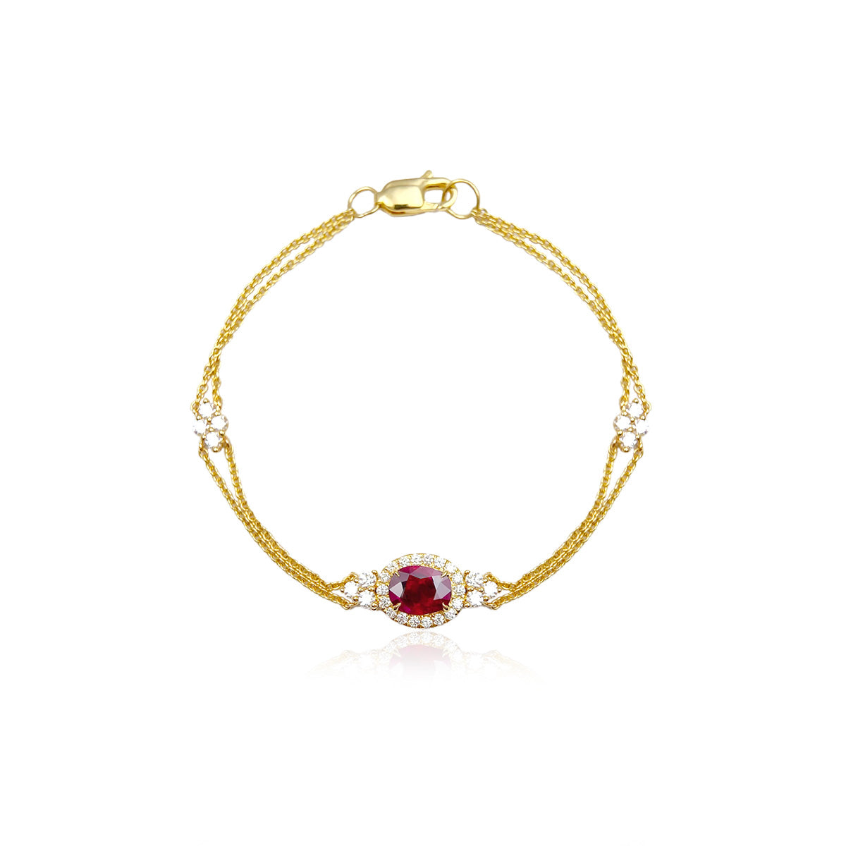 A Ruby and Diamond Bracelet